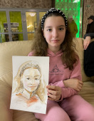  Желание Марины исполнилось,
    Михаил Шабалин, шаржист Минск, шаржист на мероприятие,
    