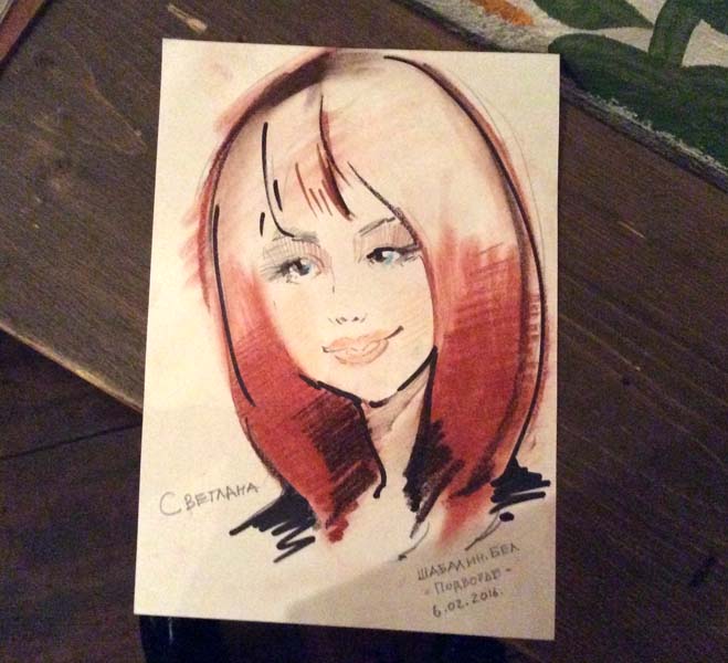 Быстрый набросок пастелью Светланы